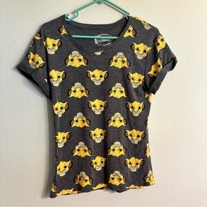 Disney Gray and Yellow Lion King T-Shirt Simba
